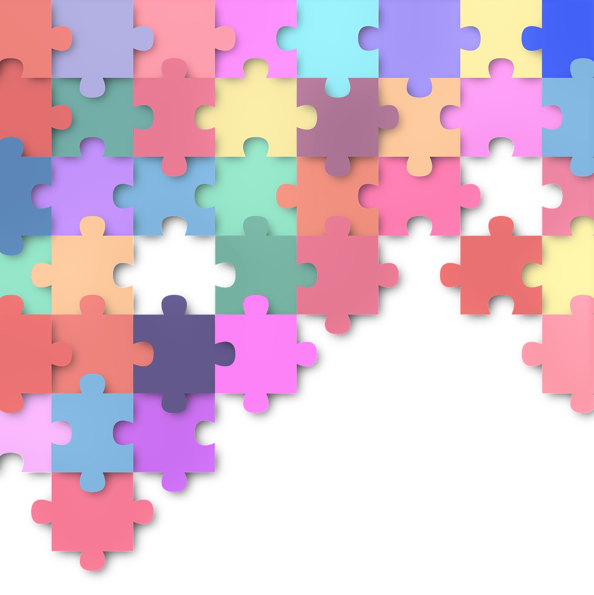 Illustration représentant des pièces de puzzle